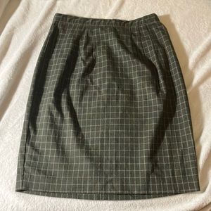 Green vintage dark green pencil skirt